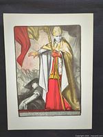Full view of poster mounted on backing showing entire image and border