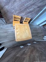 top view of activity table with two chairs