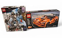 Front of both LEGO set boxes