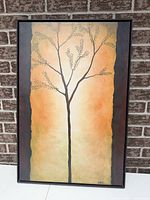 Frontal view of entire tree canvas print in frame