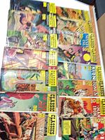 Overview of all Classics Illustrated comic books in two rows