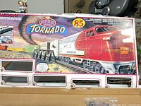 Front of Bachmann King of the Rail Series Tornado box showing set artwork