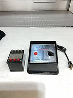 Front view of transformer and whistle controller