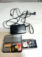 Foot pedal with cord and two accessory cases
