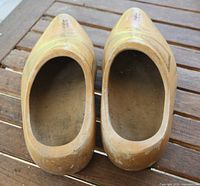 top view showing both clogs interiors