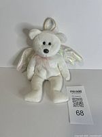 Front view of Ty Halo Beanie Baby showing overall condition, wings, halo, ribbon