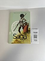 Front cover of Saga Volume Three showing artwork and title