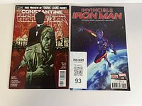 Front covers of both comic issues side by side