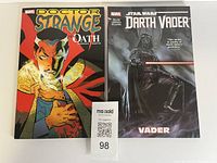 Front covers of both Marvel trade paperbacks