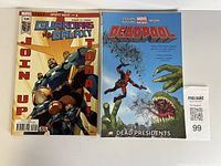 Both comic books front covers