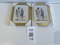 Both 5 x 7 in gold frames side by side in packaging