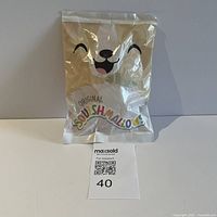 Front of sealed Stevon Squishmallows bag showing character graphic and logo