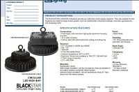 Specification sheet showing product features and images