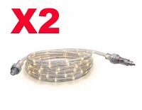 Lot shows two identical warm white LED rope lights represented by stack image with X2 indicator