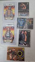 Front view of all six cards