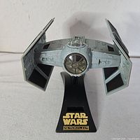 Front top view of TIE Advanced on stand