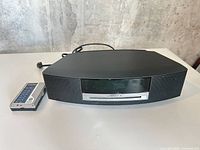 Front view of Bose Wave Music System and remote