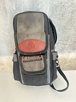 Front view of Veto Pro Pac MB2 tool bag showing logo, front flap, and strap