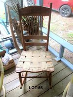 Full view of wood rocking chair