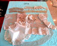 overview of all lace pieces on table