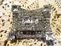 Front view showing rhinestone arrangement and overall design