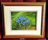 Front view of framed painting showing artwork and frame