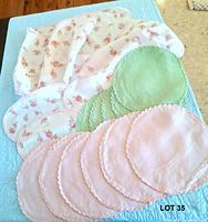 overview of entire assortment showing pink, green and floral pieces