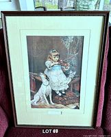 Front view showing full framed print, mat and frame