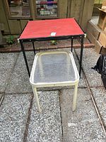 Both folding tables side by side for size and style comparison