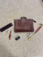 Group shot with all items laid out on carpet