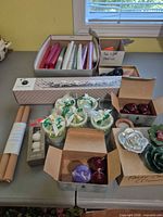Overview showing taper candles, votives, tealights, ball candles, holders