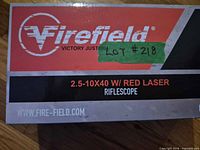 Retail box showing Firefield branding and model details