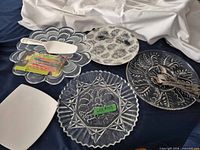 Overall view showing all plates, flatware, server and appetizer picks