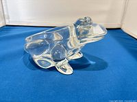 Clear crystal frog bowl side view