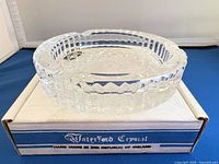 Ashtray resting on original Waterford box