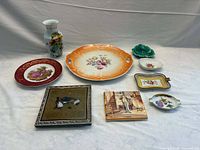 Group shot of all nine porcelain items