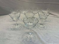 Group of eight cornflower pattern cocktail glasses