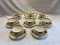 Full view of 14-piece tea service