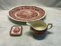 platter, gravy boat and ashtray grouped