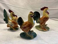 Group shot of three Royal Windsor poultry figurines