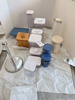 Group shot of all thirteen kitchen storage items