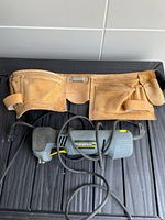 Angle drill and leather tool belt overview