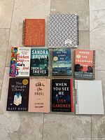 Group shot showing all books and notebooks