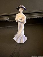 Front view of porcelain lady figurine