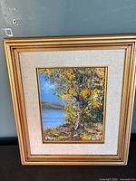 Framed oil painting full view
