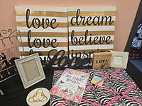 All items in lot displayed on table for overview