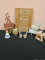 overall lot showing all ten items grouped together