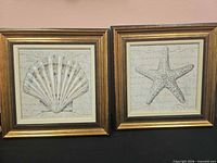 Front view of both framed prints