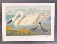 Full view of lithograph with margin showing numbering, title and signature