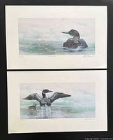 Both lithographs laid flat showing imagery and margins